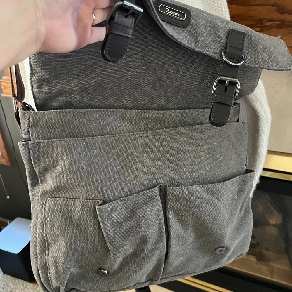 OXA Men's‎ Gray Military Satchel Messenger Bag NWOT